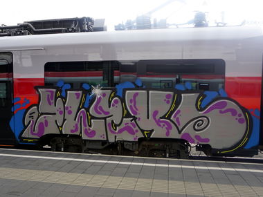 Graffiti Train in Graz - Photo by kami68k - flexo, graz, öbb (2017)