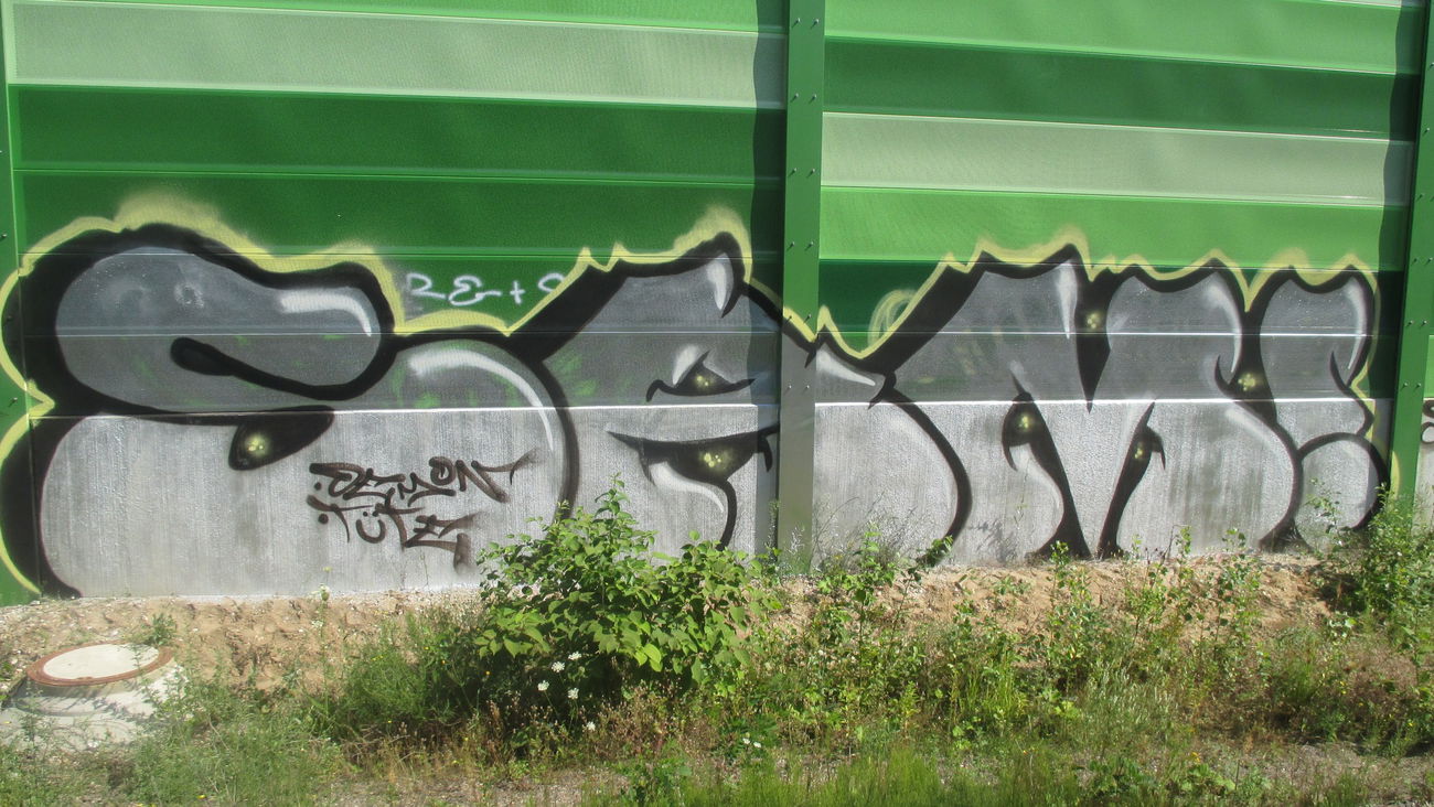 Graffiti Bombing - Photo by kartoffelsuppe77 - Sam, QP, Demon