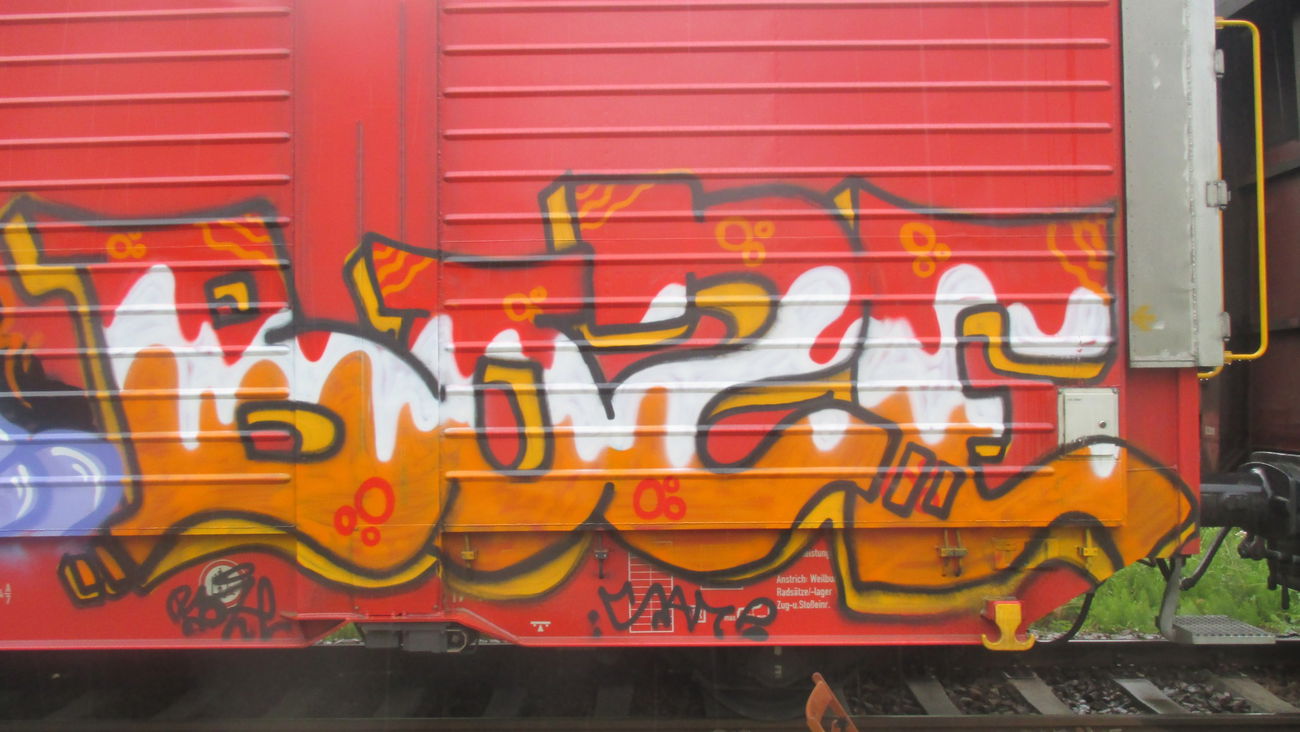 Graffiti Train - Photo by kartoffelsuppe77 - boze, sam