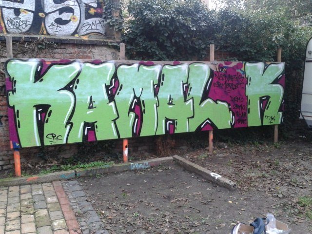 Graffiti Wall - Photo by kartoffelsuppe77 - kamal, k., antifa (2014)
