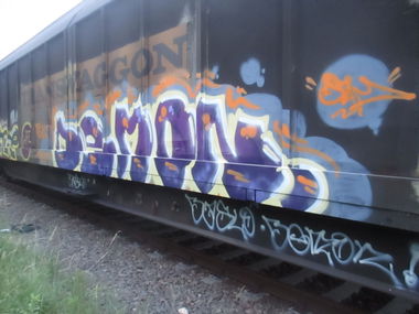 Graffiti Train - Photo by kartoffelsuppe77 - Demon, Sam