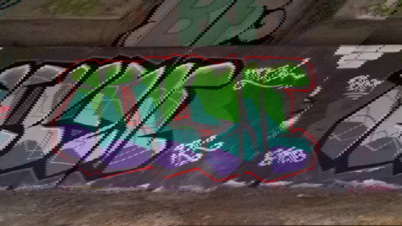 Graffiti Wall - Photo by kd - irk, poker, fym