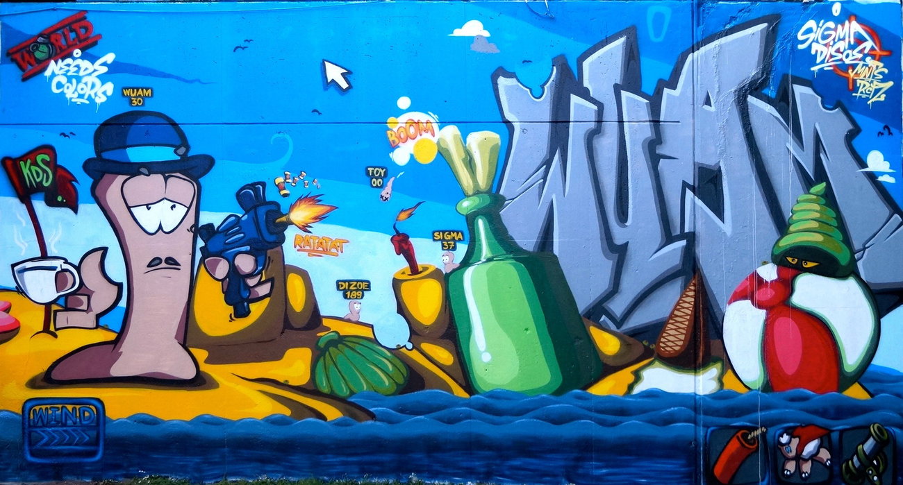 Graffiti Wall - Photo by kdscrew - Sigma, Dizoe, KDS (2015)