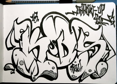 Graffiti Sketch - Photo by kdscrew - Dizoe, KDS (2016)