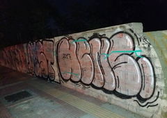 Graffiti Bombing in Piraeus - Photo by kens - kens, athens (2017)