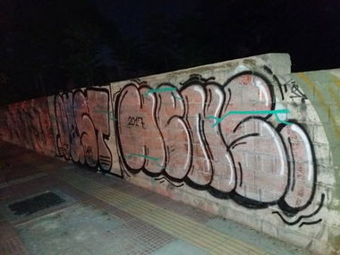 Graffiti Bombing in Piraeus - Photo by kens - kens, athens (2017)