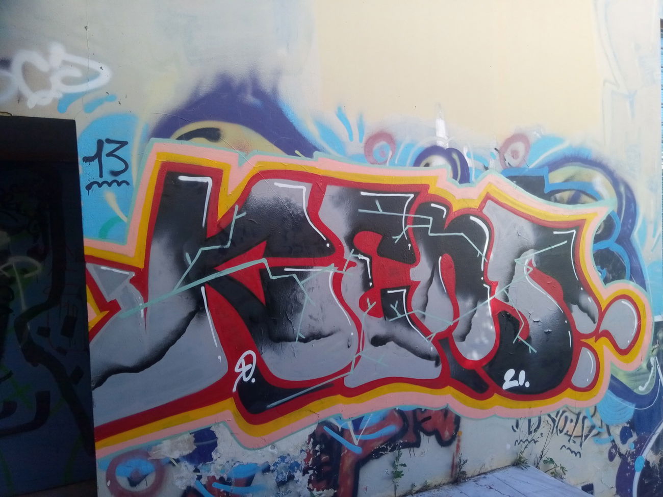 Graffiti Wall in Athens - Photo by kens - graffiti, leftovers, athens (2020)