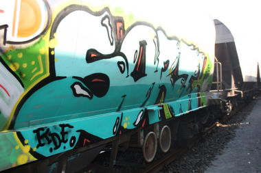 Graffiti Train - Photo by kermit - sort