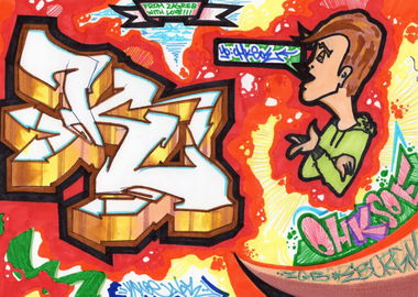 Graffiti Sketch in Zagreb - Photo by kero194 - kroe, zagreb