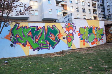 Graffiti Wall - Photo by kero194 - kroe, brub, zagreb (2014)