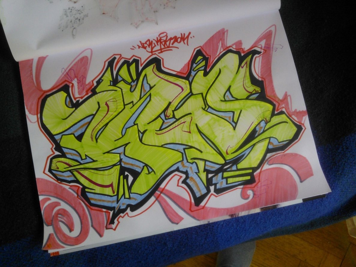 Graffiti Sketch - Photo by kero194 - kes, sketch, zagreb (2014)