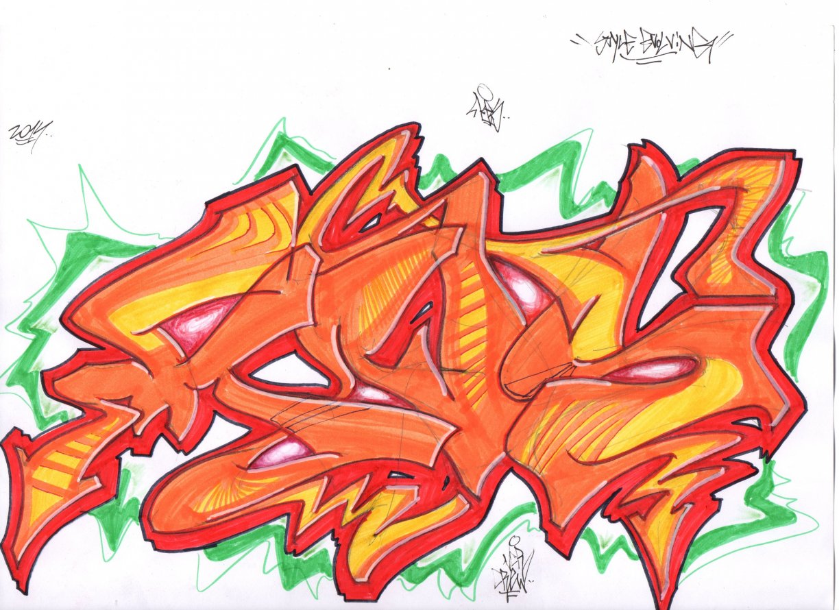 Graffiti Sketch - Photo by kero194 - ncr, zagreb, graffiti (2014)
