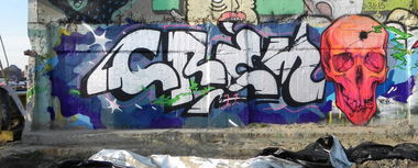 Graffiti Wall - Photo by kesselkinder - crèm, klaasvanderlinden (2016)