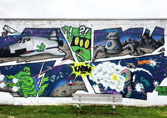 Graffiti Wall in Ghent - Photo by kesselkinder - crèm, kiwie, inter-s (2021)