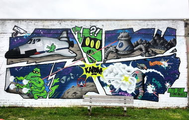 Graffiti Wall in Ghent - Photo by kesselkinder - crèm, kiwie, inter-s (2021)