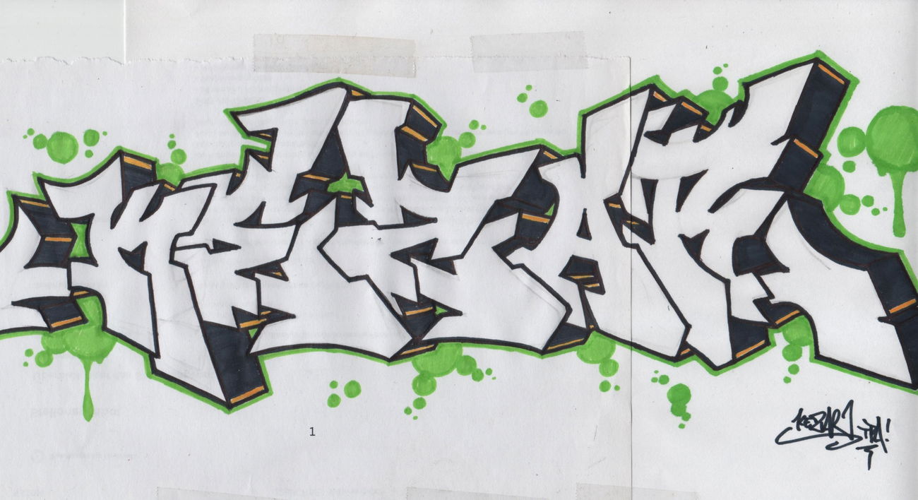 Graffiti Sketch - Photo by kez1996 - Kezar, Kez, TPA (2015)