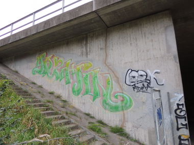 Graffiti Bombing - Photo by kieltaggsatnight - YAZMIN (???)