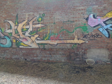 Graffiti Wall - Photo by kieltaggsatnight - Mr., T, KFC (2013)
