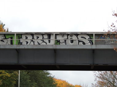 Graffiti Bombing - Photo by kieltaggsatnight - Brutos, QVD, ILT (2013)