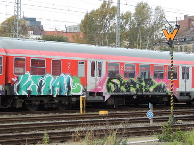Graffiti Train - Photo by kieltaggsatnight - Knal, Raiz (2013)