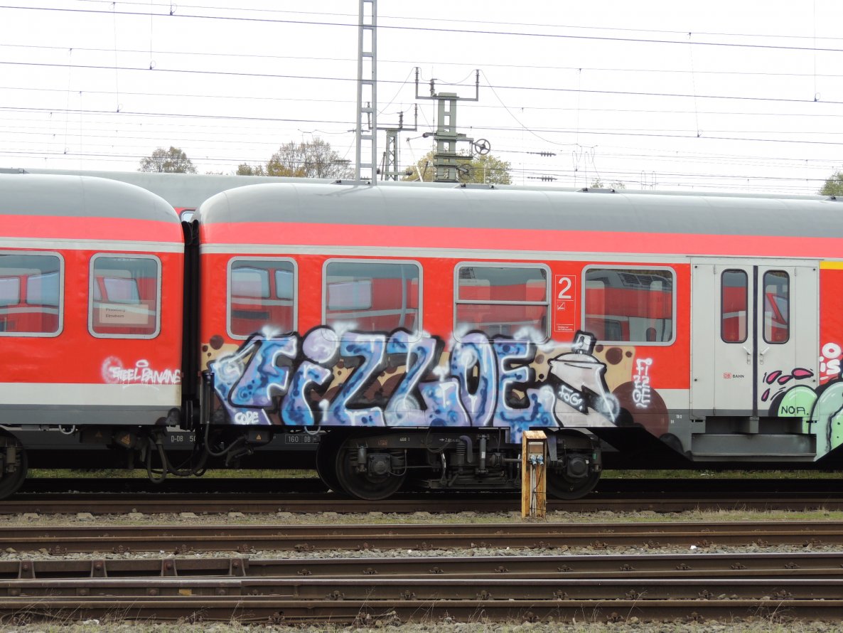 Graffiti Train - Photo by kieltaggsatnight - Fizzoe, FOG (2013)