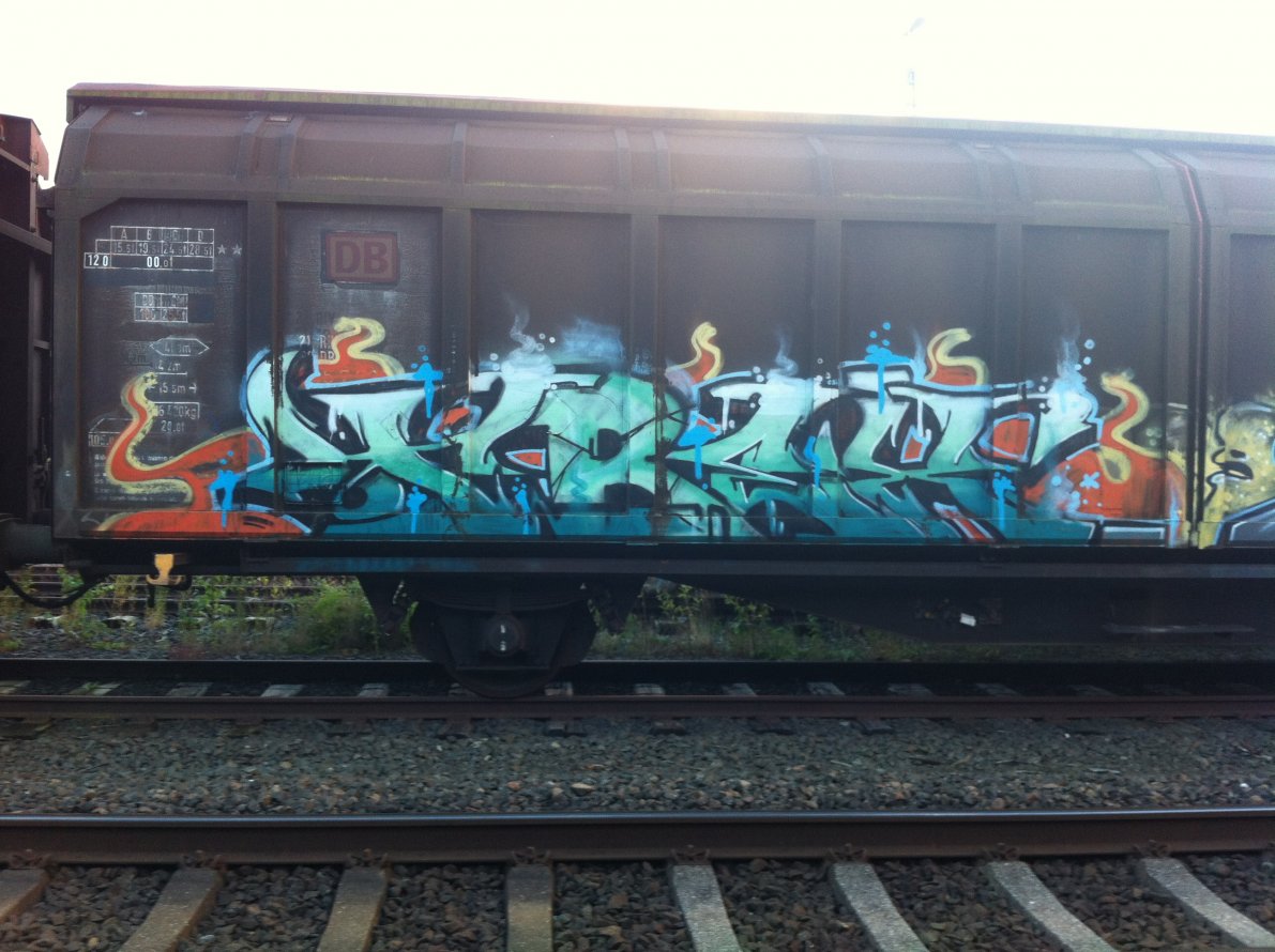 Graffiti Train - Photo by kieltaggsatnight - T-rex (2012)