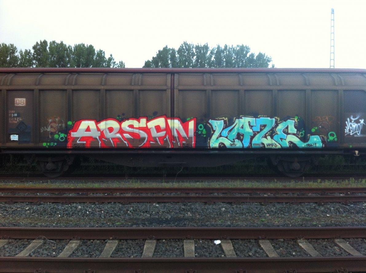 Graffiti Train - Photo by kieltaggsatnight - Arsen, Laze (2013)