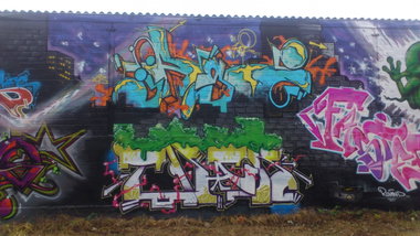 Graffiti Wall - Photo by kieltaggsatnight - Jags, R2K, Trick (2013)