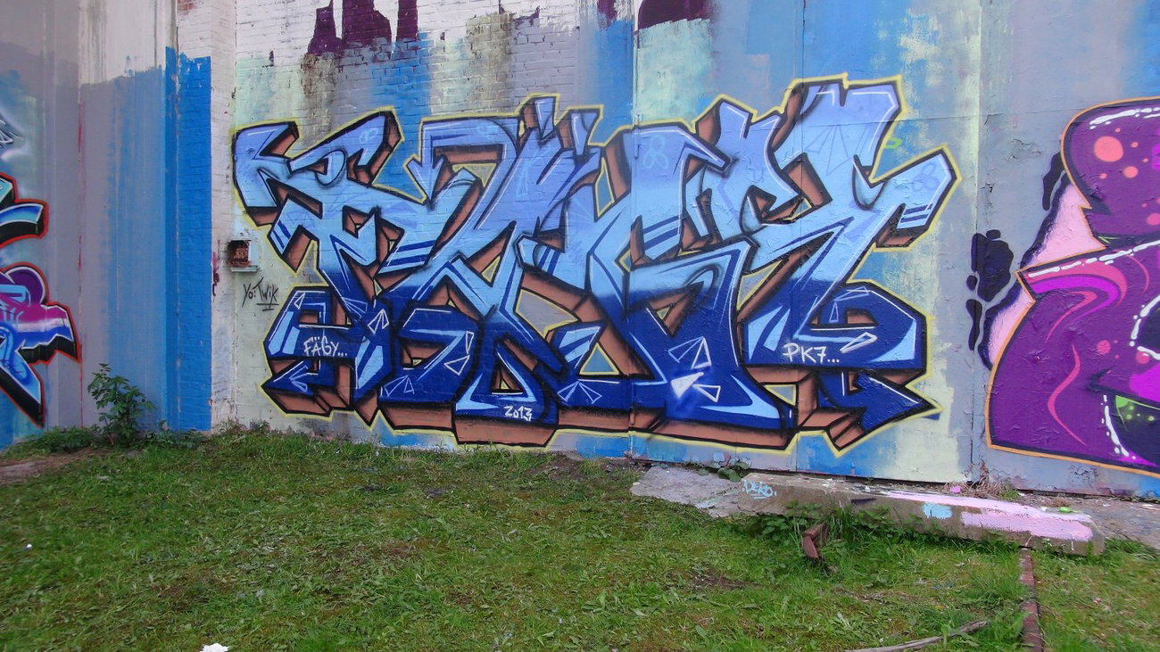 Graffiti Wall - Photo by kieltaggsatnight - Fägy, PK7, GND (2013)