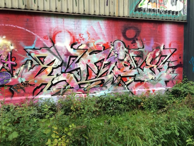 Graffiti Wall - Photo by kieltaggsatnight - ZKIE, KFC, OHAS (2014)