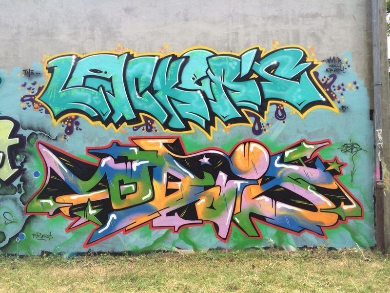 Graffiti Wall - Photo by kieltaggsatnight - LACKERS, OBIS, LS (2014)