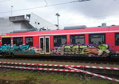 Graffiti Train - Photo by kieltaggsatnight - Arsen, Razor, Cos (2016)