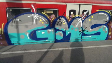 Graffiti Train - Photo by kieltaggsatnight - GMS (2015)