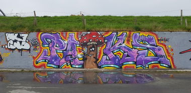 Graffiti Wall - Photo by kieltaggsatnight - Paks, pk7, gnd (2018)