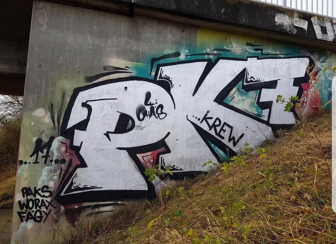 Graffiti Bombing - Photo by kieltaggsatnight - Pk7, paks, fägy (2017)