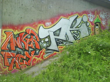 Graffiti Bombing - Photo by kieltaggsatnight - PK7, Anker, Fägy