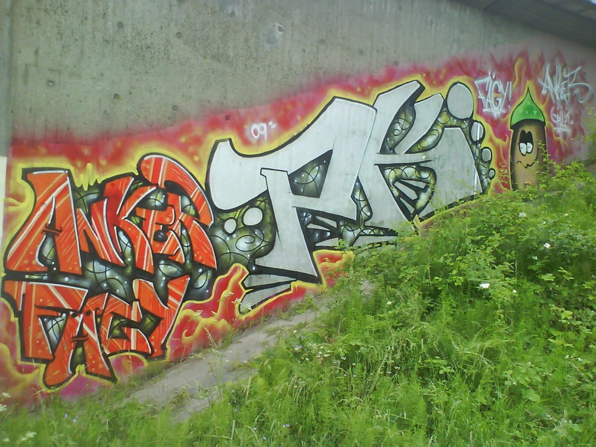 Graffiti Bombing - Photo by kieltaggsatnight - PK7, Anker, Fägy