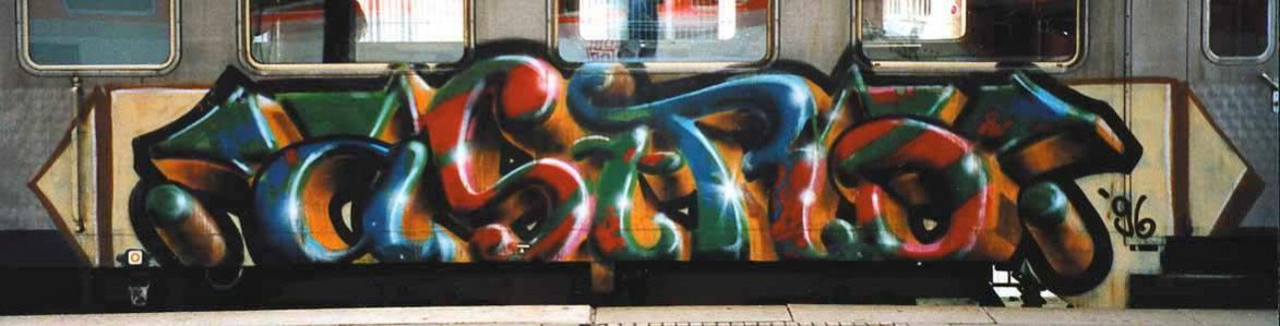 Graffiti Train in Kiel - Photo by king - astro (1996)