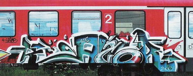 Graffiti Train in Kiel - Photo by king - razor