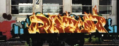 Graffiti Train in Hamburg - Photo by king - razor