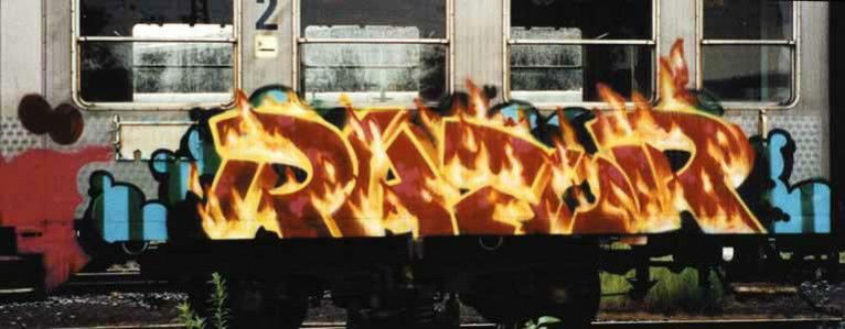 Graffiti Train in Hamburg - Photo by king - razor