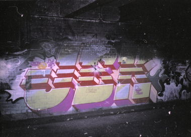 Graffiti Bombing in Kiel - Photo by king - jbk, bananen, bosse (1990)