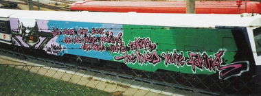 Graffiti Train in Vienna - Photo by king (1995)