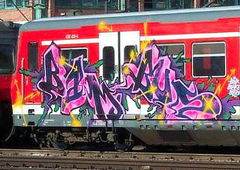 Graffiti Train in Hamburg - Photo by king - bambus