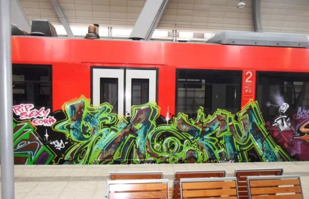 Graffiti Train in Kiel - Photo by king - yazem, qvd