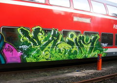 Graffiti Train in Kiel - Photo by king - yazem, qvd