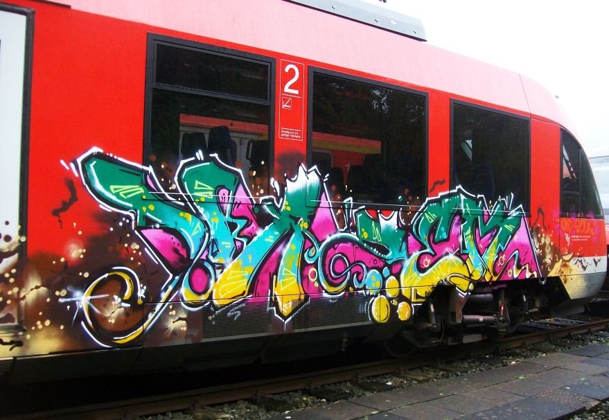 Graffiti Train in Kiel - Photo by king - yazem, qvd