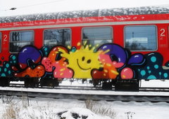 Graffiti Train in Kiel - Photo by king - crap