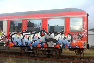 Graffiti Train in Kiel - Photo by king - razor