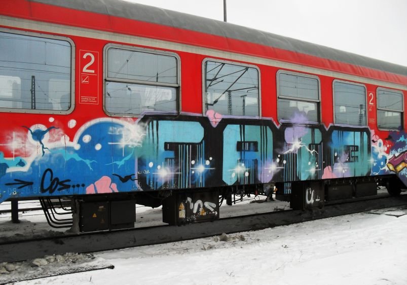 Graffiti Train in Kiel - Photo by king - fate